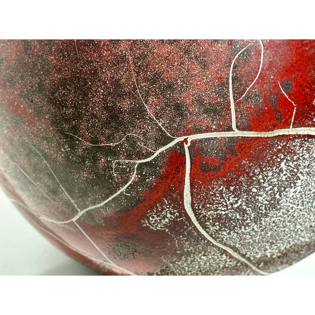Studio Ceramic Vase in Spherical Shape by Uwe Schellbach, Germany, 1980s For Sale - Image 15 of 18