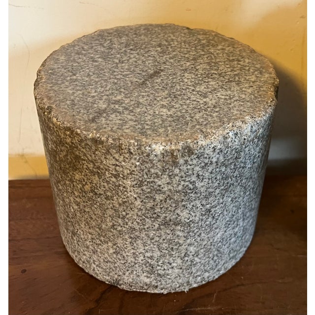 Antique 19th Century French Empire Granite Stone Round Table Top Column Display Base or Stand For Sale - Image 10 of 14