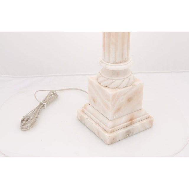 1940s Large Neo-Classical Empire Alabaster Columns, France - a Pair For Sale In Atlanta - Image 6 of 8