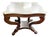 Antique Empire Marble Top Center Table Mahogany Parlor Console Sofa Table For Sale