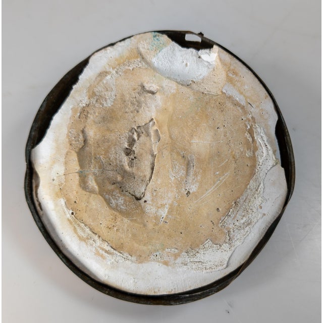 19th Century French Renaissance Revival Distressed Plaster Medallion of a Male Figure For Sale - Image 10 of 10