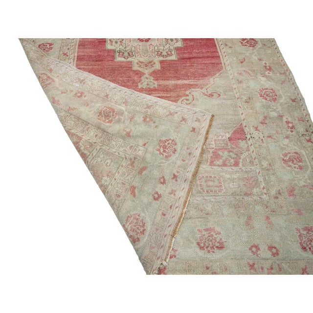 Mid 20th Century Vintage Turkish Konya Wool Rug- 5′6″ × 10′7″ For Sale - Image 5 of 7