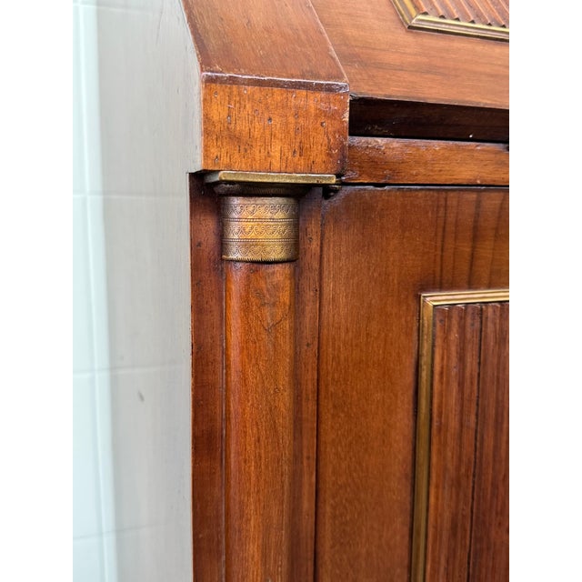 Italian Walnut Secretaire with Drop-Leaf, 1950s For Sale - Image 10 of 18