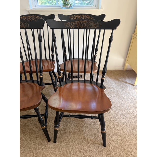 Traditional Vintage Hitchcock Dining Chairs For Sale - Image 3 of 13