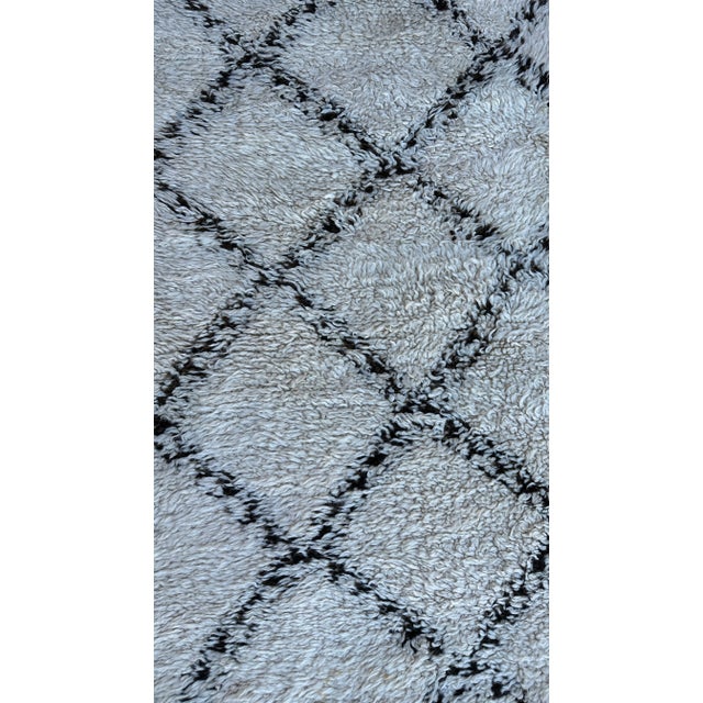 Beni Ourain Rug - 6'1" X 13'2" Ft For Sale In Cleveland - Image 6 of 10