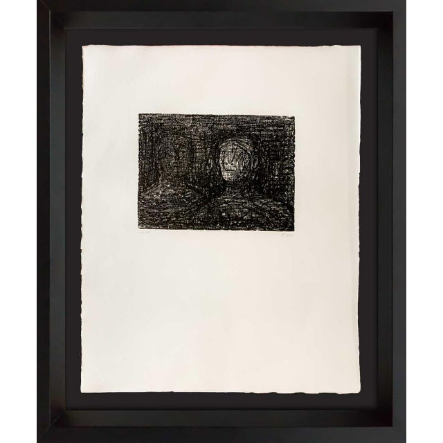 Henry Moore Hand Signed Lithograph Original" Thin Lipped..." with Frame For Sale - Image 4 of 8