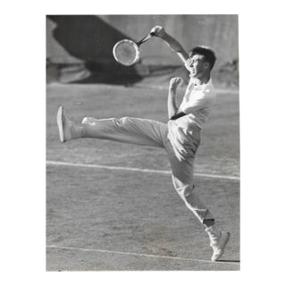 1940s Tennis Player Serve Photograph For Sale