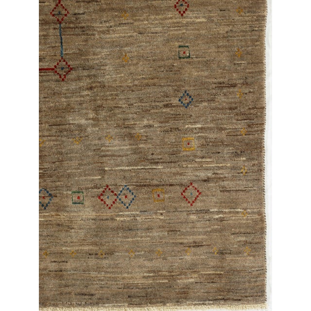 Contemporary Vintage Hand-Knotted Persian Gabbeh Rug 9'8" X 13'6" For Sale - Image 3 of 6
