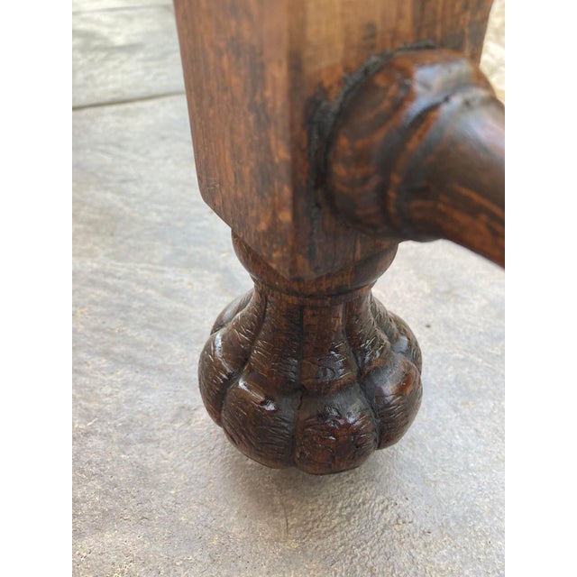 Mid 20th Century Carved Square Walnut Side Table Louis Philippe Style For Sale - Image 14 of 18