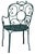 Dark Green Antique Garden Table & Chairs, Set of 5 in Dark Green Patio For Sale - Image 8 of 15