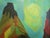 1949 Mid-Century Modern 'Sun Over the Hills' Vintage Expressive Landscape Oil Painting, Framed For Sale - Image 10 of 12