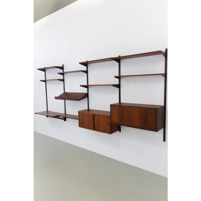 Danish Rosewood 5-Bay Modular Wall Unit by Kai Kristiansen for FM, 1960s For Sale - Image 15 of 18
