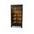 Asian Black Lacquer Display Cabinet is made out of Elm wood. It has 2 drawers and 2 glass doors with 3 removable shelves....