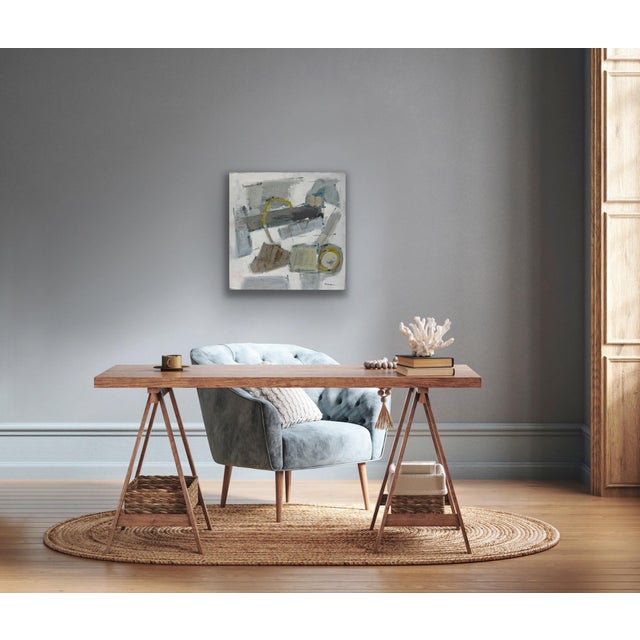 Wood Contemporary Abstract Original Oil Painting For Sale - Image 7 of 11