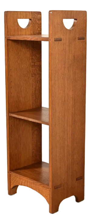 Stickley Mission Oak Arts & Crafts Cutout Bookshelf