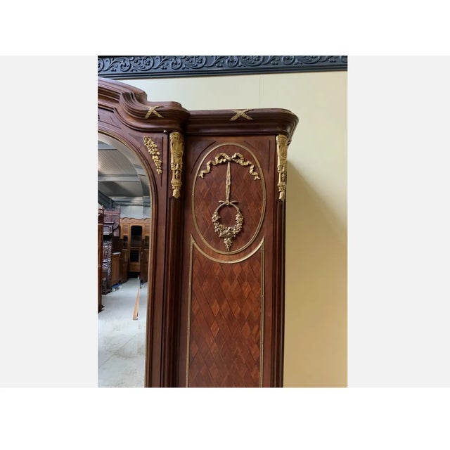 Antique Art Nouveau Wardrobe in Fire-Gilt Bronze, 1910 For Sale - Image 10 of 12
