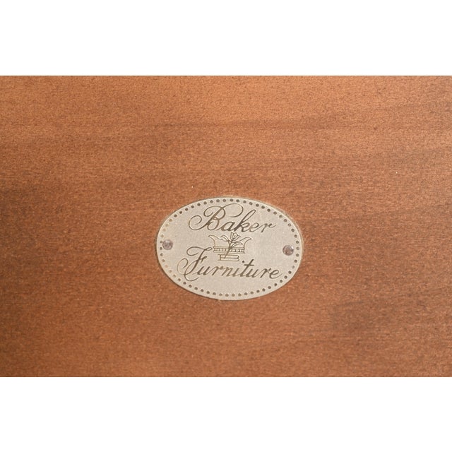 Brown Baker Furniture Chinese Chippendale Carved Cherry Wood King Size Poster Headboard For Sale - Image 8 of 9