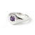 Vintage Style Amethyst Signet Unisex Ring, Purple Gemstone Birthstone Ring Us 7 For Sale - Image 4 of 5