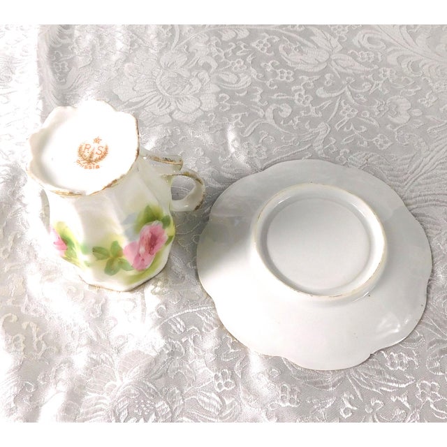 Late 18th Century Reinhold Schlegelmilch Rs Prussia Chocolate Pot With Six Cups For Sale - Image 14 of 15