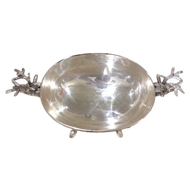 Silverplate Soup Tureen With Stag Motif Elk Deer Thanksgiving Victorian Style For Sale - Image 12 of 17