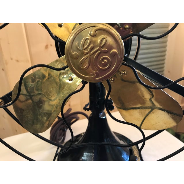 Metal Antique Ge Electric Fan, 1920s For Sale - Image 7 of 11