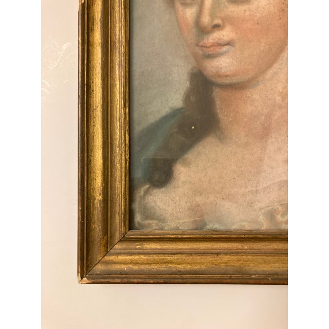 Early 18th Century French 18th Century Pastel Drawing Portrait of a Lady For Sale - Image 5 of 10