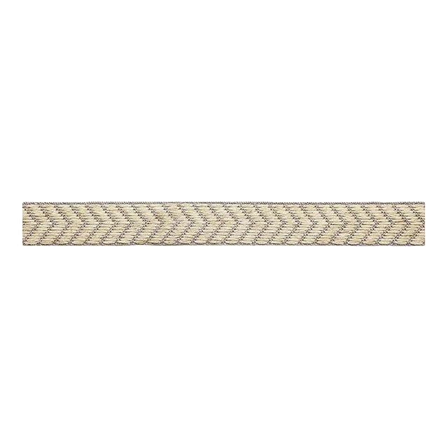 Sample - Schumacher Francoise Linen Braid in Greige For Sale