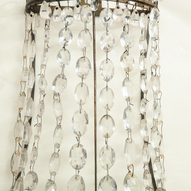 Pair of Beaded Crystal Waterfall Wall Lights For Sale - Image 10 of 12