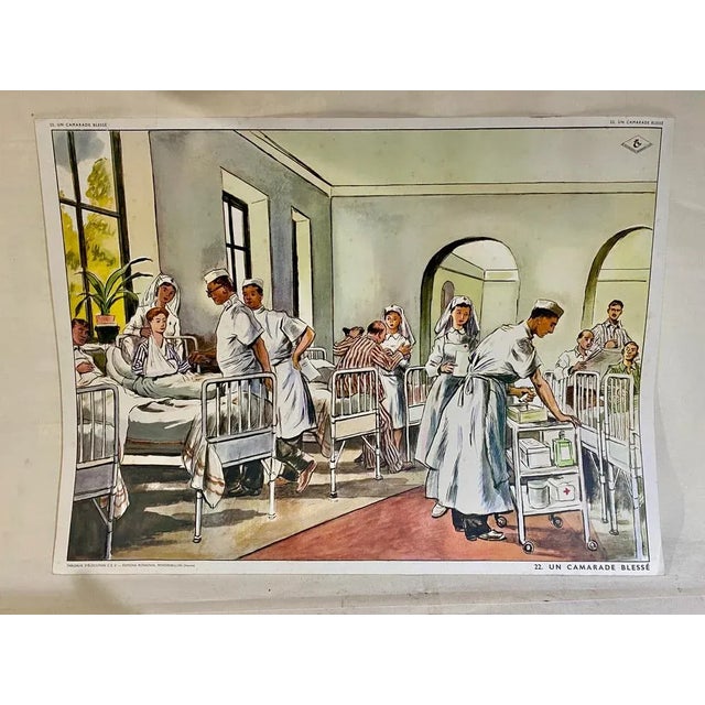 Mushrooms Double Face Hospital Sheet, 1960s For Sale - Image 10 of 10