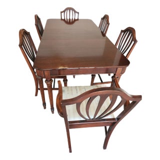 Mid 20th Century Bernhardt Early Mid Century Dining Set For Sale