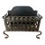 Antique Victorian Wrought Iron Fireplace Fire Basket For Sale