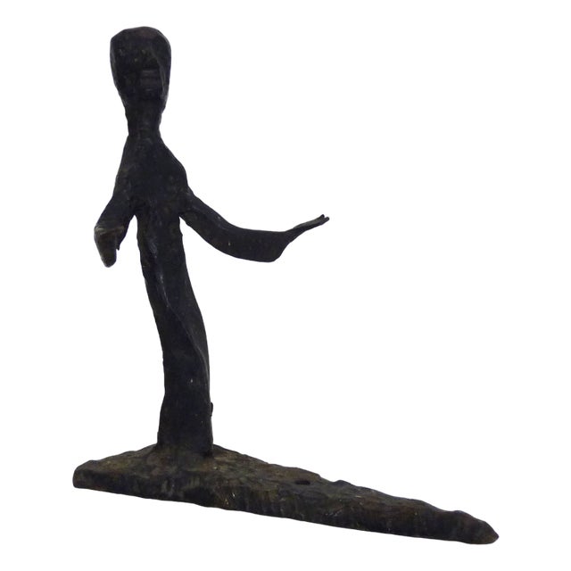 Brutalist Cast Iron Sculpture, 1960s For Sale