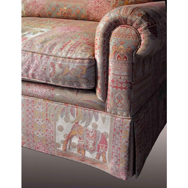 Vintage Sofa With Bohemian Style Upholstery For Sale In Providence - Image 6 of 9