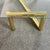 Metal 70s Karl Springer Style Brass Tubular Z Shaped Coffee Table For Sale - Image 7 of 8