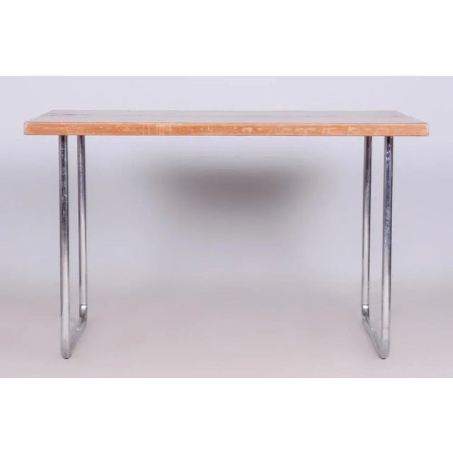 Original Bauhaus Dining Table attributed to Mücke Melder, Former Czechoslovakia, 1930s For Sale - Image 9 of 11