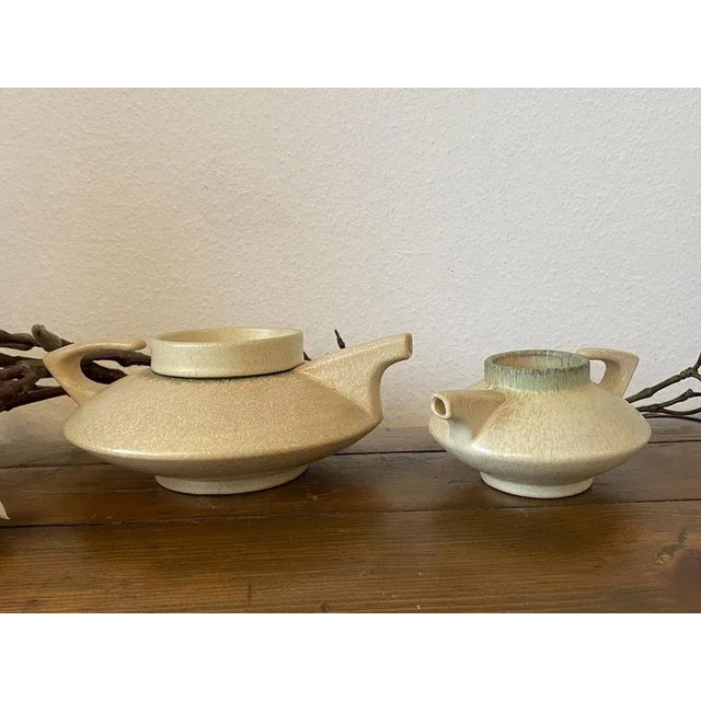 Mid-Century Modern Italian Modernist Stackable Tea Set in Ceramic from SC3, 1970s, Set of 9 For Sale - Image 6 of 18