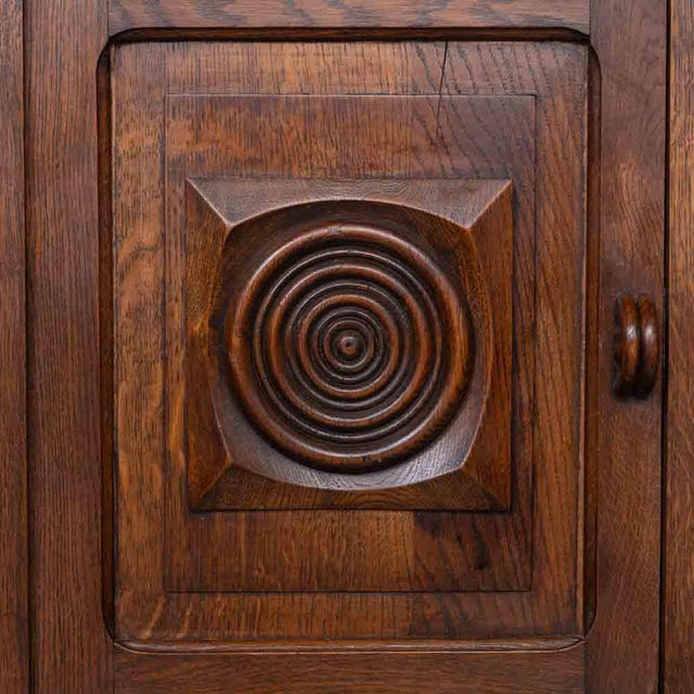 Brown French Carved Wood Side Table in the Style of Charles Dudouyt For Sale - Image 8 of 12