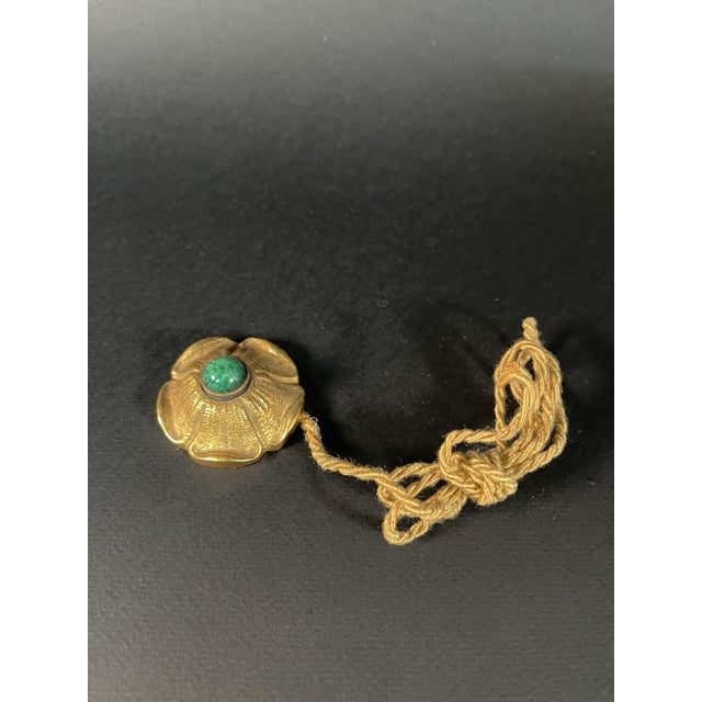 Maison Charles Art Decò Gilt Bronze Doorbell attributed to Maison Charles, 1930s For Sale - Image 4 of 8