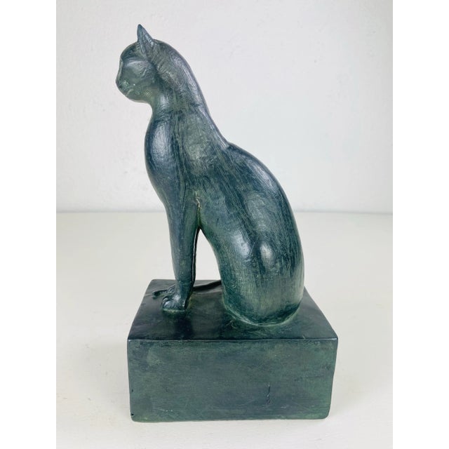 Green Mid Century Vintage Austin Production Feline Sculpture For Sale - Image 8 of 11
