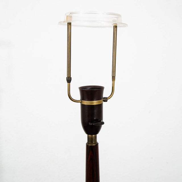 1960s Mid Century Modern Danish Solid Rosewood Floor Lamp Stacked Denmark For Sale In Sacramento - Image 6 of 9