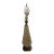 Vintage Mid-Century Modern Ceramic Table Lamp With a Textured, Fat Lava Glaze Base and Gold Floral Detailing. For Sale