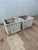 Mid 20th Century Pair of Faux Bois Concrete Planters | Vintage Rustic Modern Garden Cachepots For Sale - Image 5 of 8