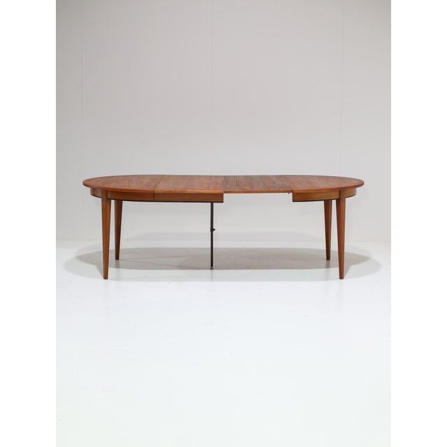 Mid-Century Modern Model 55 Extendable Dining Table in Teak from Omann Jun, Denmark, 1960s For Sale - Image 3 of 18