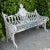 White Garden Bench in Cast Iron For Sale - Image 9 of 9
