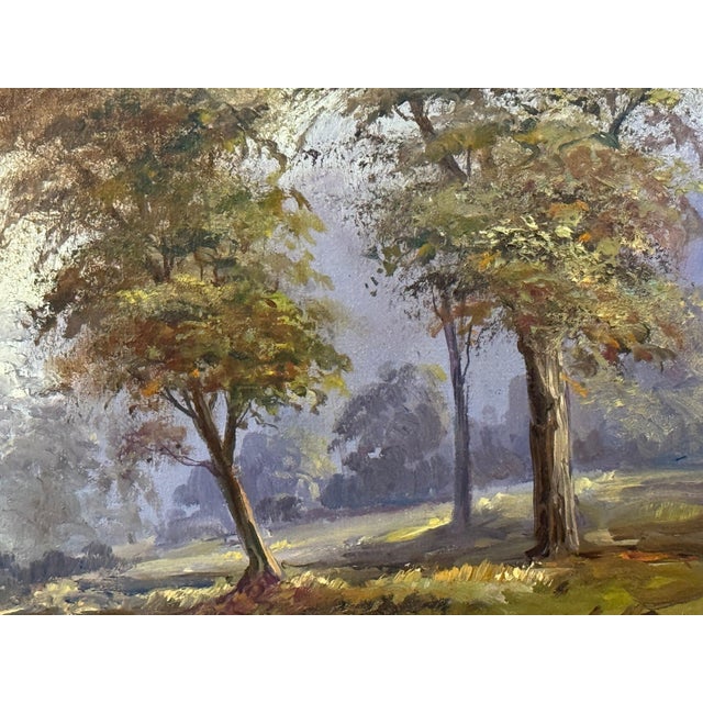 Oil Painting of Tree Lined River in a Forest in Ireland by Irish Artist 1980 Circa For Sale - Image 15 of 16