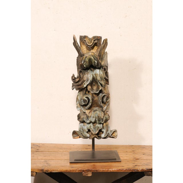 Italian Stunning 18th C. Italian Carved Fragment on Stand For Sale - Image 3 of 11
