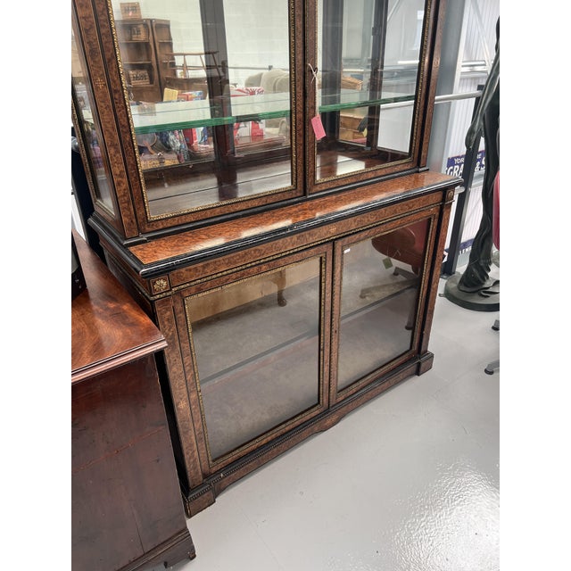 Wood Display Cabinet in Burr Walnut For Sale - Image 7 of 10