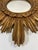 Glass Large 18" Vintage 1990s Golden Sunburst Wall Mirror For Sale - Image 7 of 18