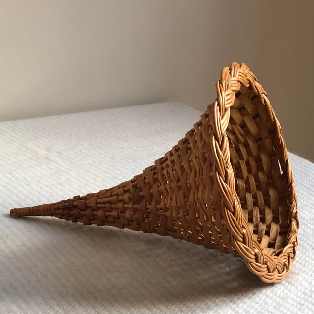 Vintage Cornucopia Basket For Sale In Baltimore - Image 6 of 12