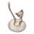 Vintage Cute Silver Plated Ring Holder Cat Interpur Dish Trinket Jewelry Etched For Sale